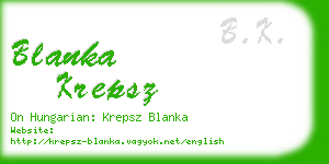 blanka krepsz business card